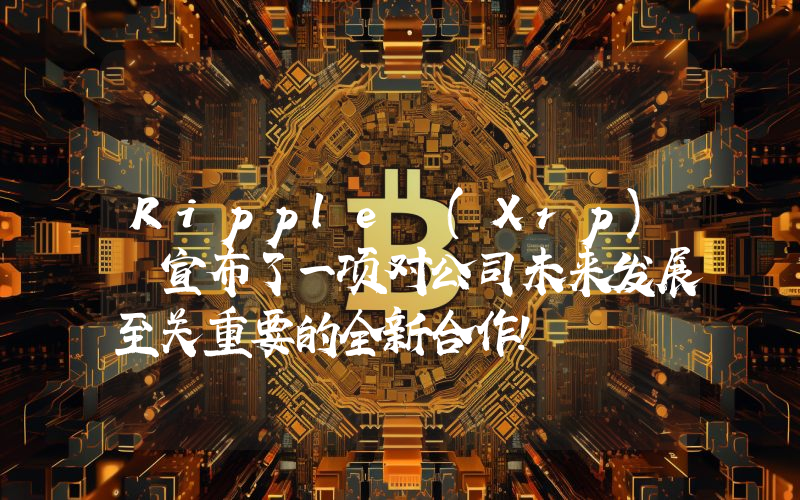 Ripple (Xrp) 宣布了一项对公司未来发展至关重要的全新合作!