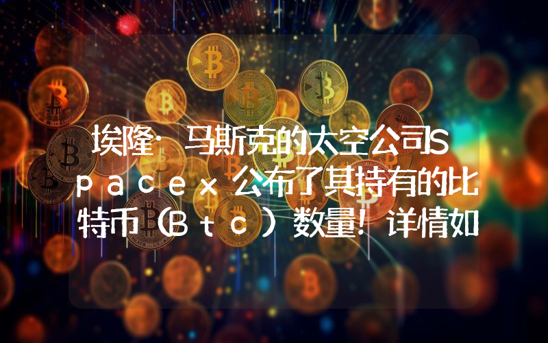 埃隆·马斯克的太空公司Spacex公布了其持有的比特币（Btc）数量！详情如下。
