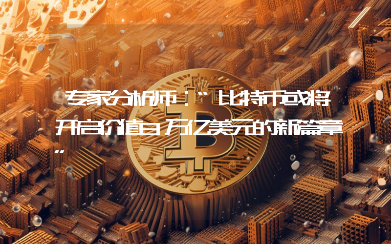 专家分析师：“比特币或将开启价值3万亿美元的新篇章”