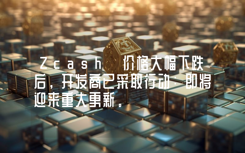 Zcash 价格大幅下跌后，开发商已采取行动：即将迎来重大更新。