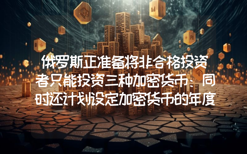 俄罗斯正准备将非合格投资者只能投资三种加密货币：同时还计划设定加密货币的年度最高投资限额。