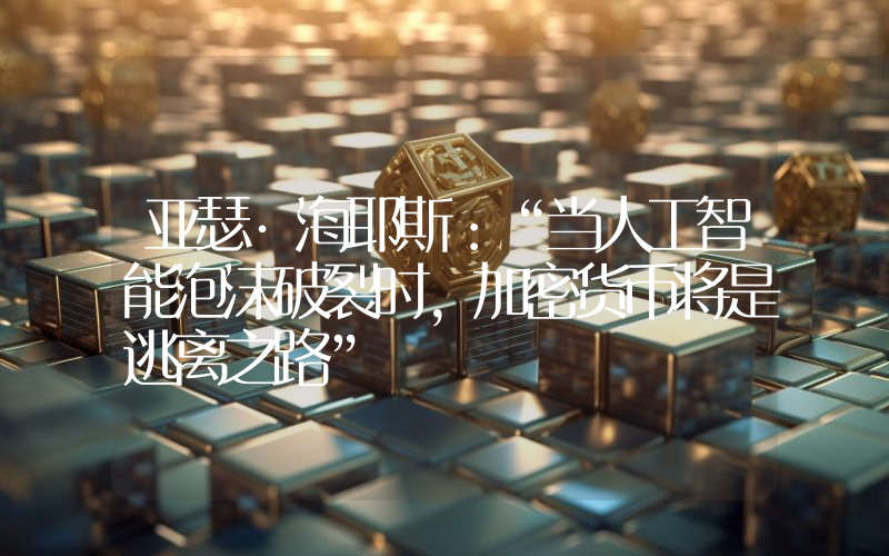 亚瑟·海耶斯：“当人工智能泡沫破裂时，加密货币将是逃离之路”