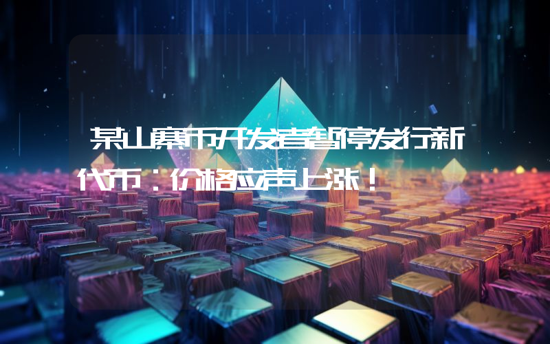 某山寨币开发者暂停发行新代币：价格应声上涨！