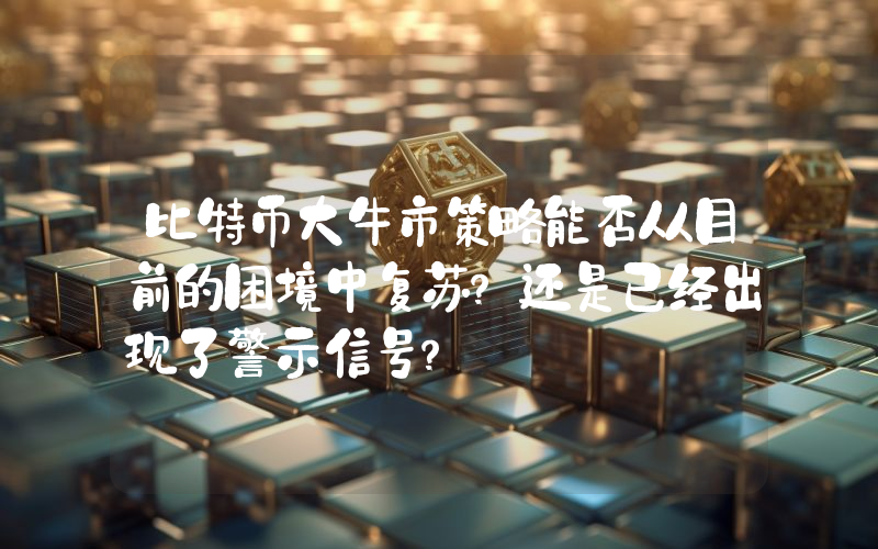 比特币大牛市策略能否从目前的困境中复苏？还是已经出现了警示信号？