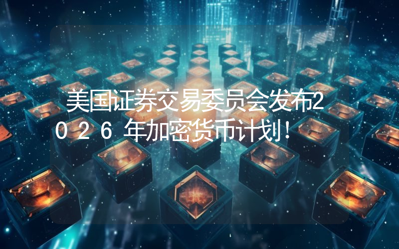 美国证券交易委员会发布2026年加密货币计划！