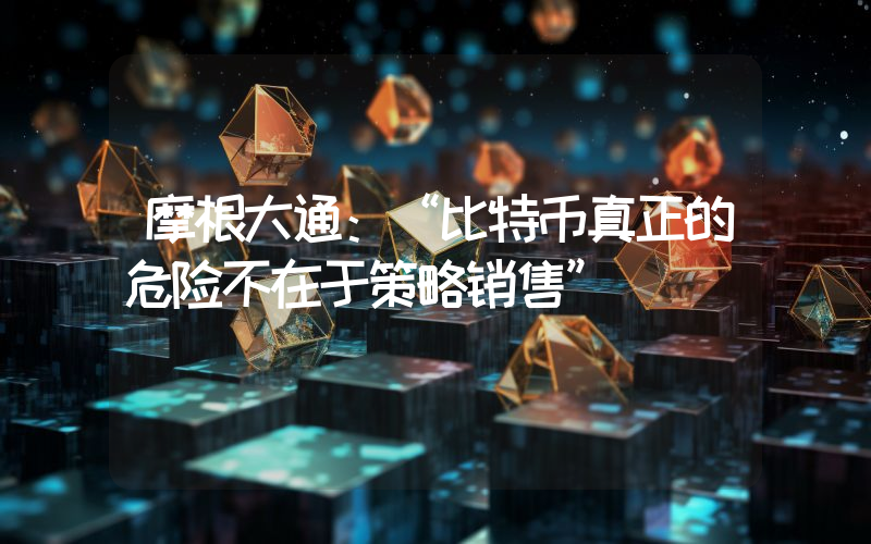 摩根大通：“比特币真正的危险不在于策略销售”