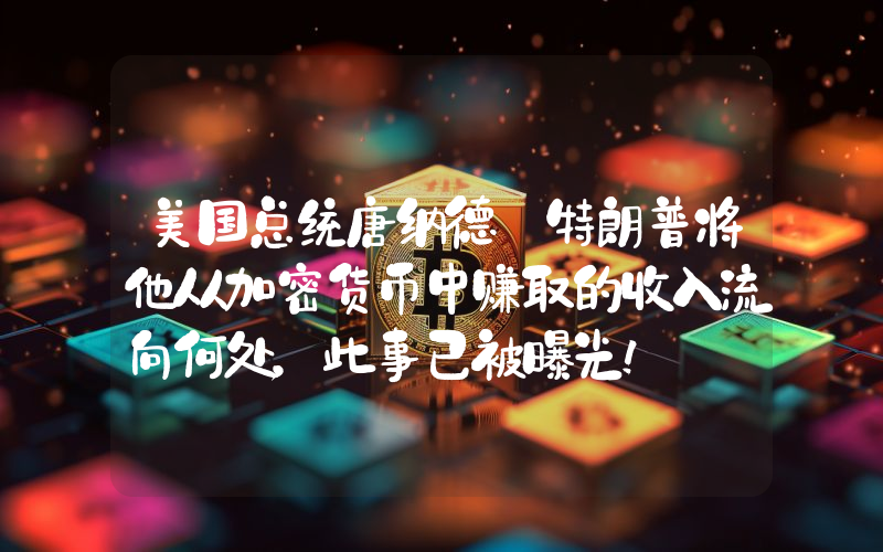 美国总统唐纳德·特朗普将他从加密货币中赚取的收入流向何处，此事已被曝光！