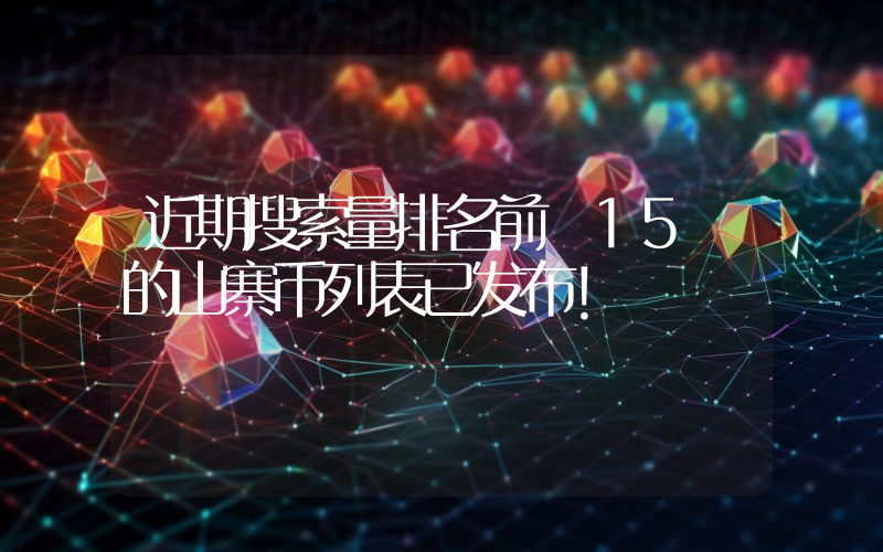 近期搜索量排名前 15 的山寨币列表已发布！