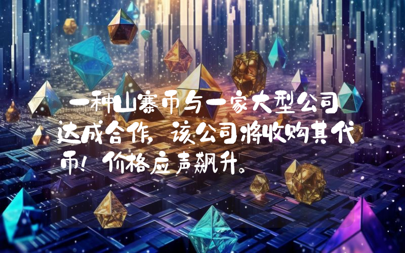一种山寨币与一家大型公司达成合作，该公司将收购其代币！价格应声飙升。