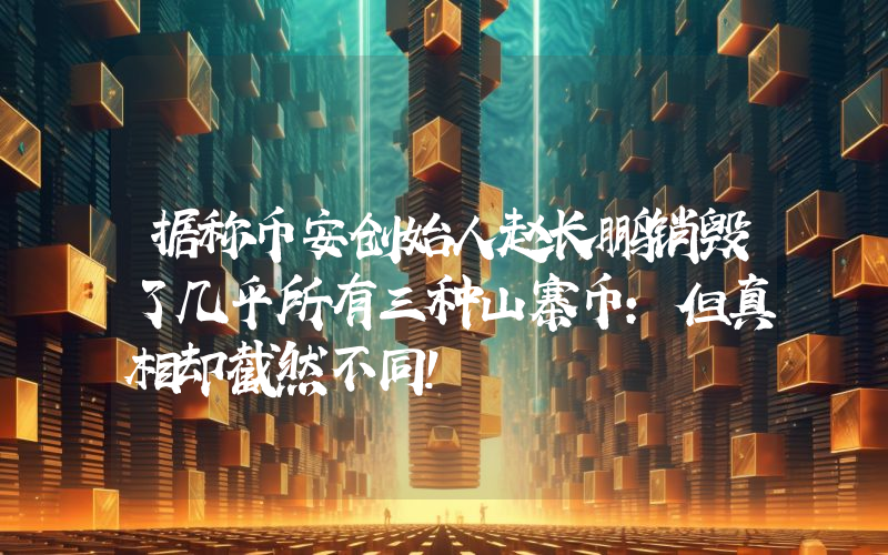据称币安创始人赵长鹏销毁了几乎所有三种山寨币：但真相却截然不同！