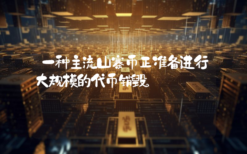 一种主流山寨币正准备进行大规模的代币销毁。
