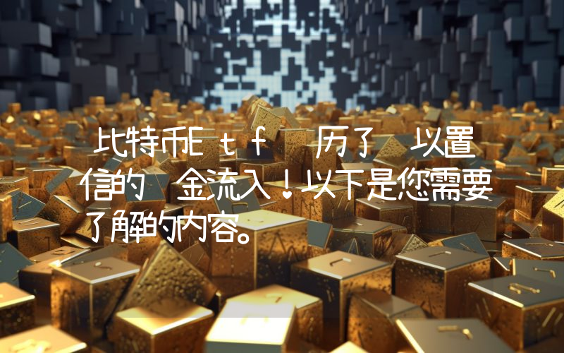 比特币Etf经历了难以置信的资金流入！以下是您需要了解的内容。