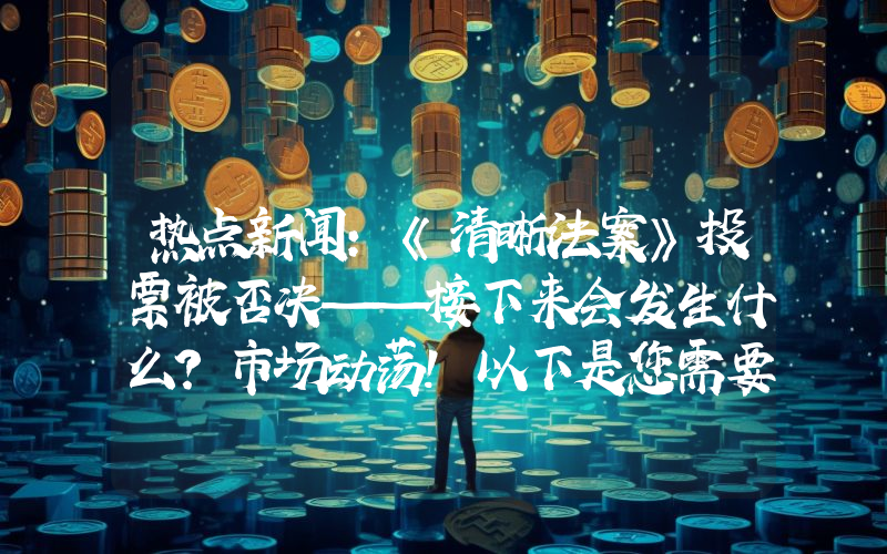 热点新闻：《清晰法案》投票被否决——接下来会发生什么？市场动荡！以下是您需要了解的信息和最新数据。