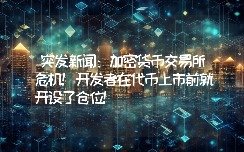 突发新闻：加密货币交易所危机！开发者在代币上市前就开设了仓位！