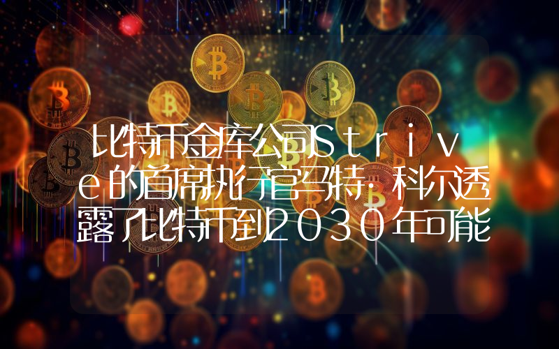比特币金库公司Strive的首席执行官马特·科尔透露了比特币到2030年可能带来的回报！以下是详细信息。