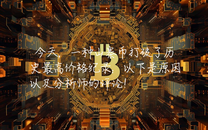 今天，一种山寨币打破了历史最高价格纪录：以下是原因以及分析师的评论！