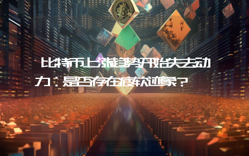 比特币上涨趋势开始失去动力：是否存在疲软迹象？