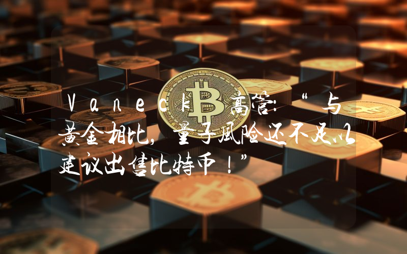 Vaneck 高管：“与黄金相比，量子风险还不足以建议出售比特币！”