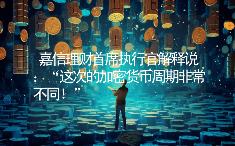 嘉信理财首席执行官解释说：“这次的加密货币周期非常不同！”