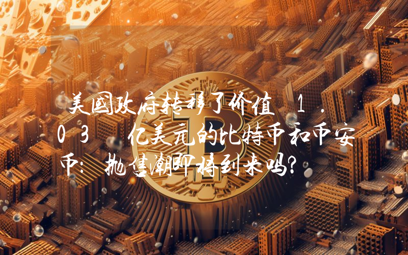 美国政府转移了价值 1.03 亿美元的比特币和币安币：抛售潮即将到来吗？