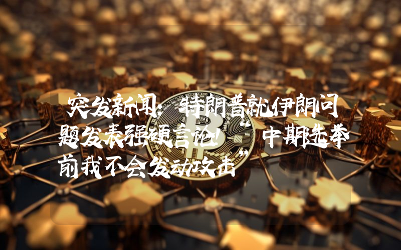 突发新闻：特朗普就伊朗问题发表强硬言论！“中期选举前我不会发动攻击”