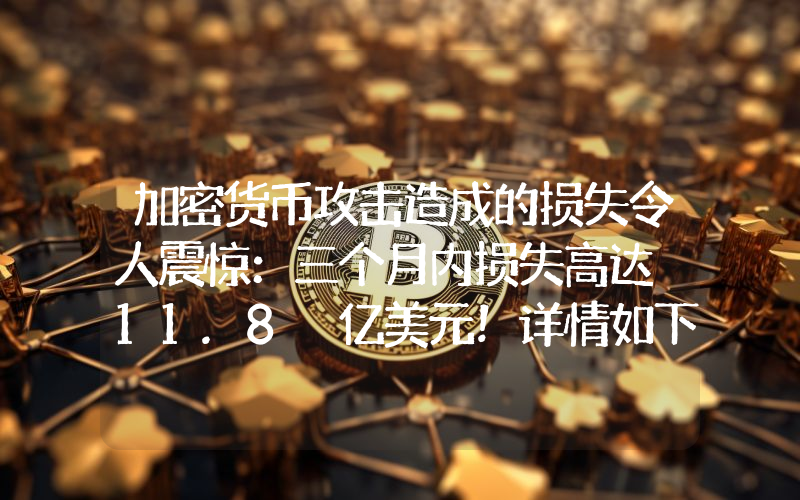 加密货币攻击造成的损失令人震惊：三个月内损失高达 11.8 亿美元！详情如下。