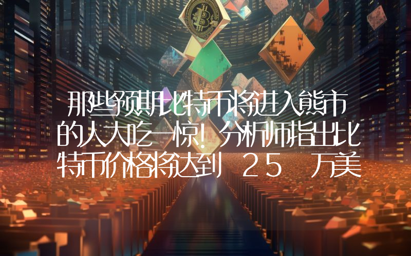 那些预期比特币将进入熊市的人大吃一惊！分析师指出比特币价格将达到 25 万美元，并给出了具体日期！