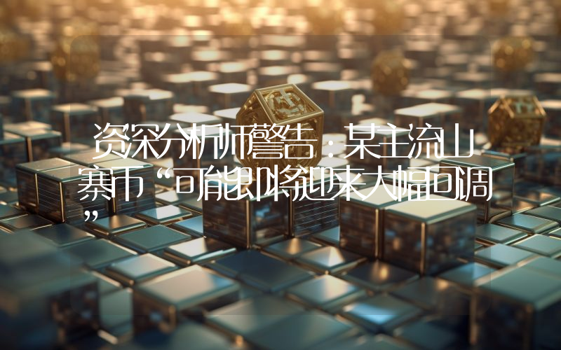 资深分析师警告：某主流山寨币“可能即将迎来大幅回调”
