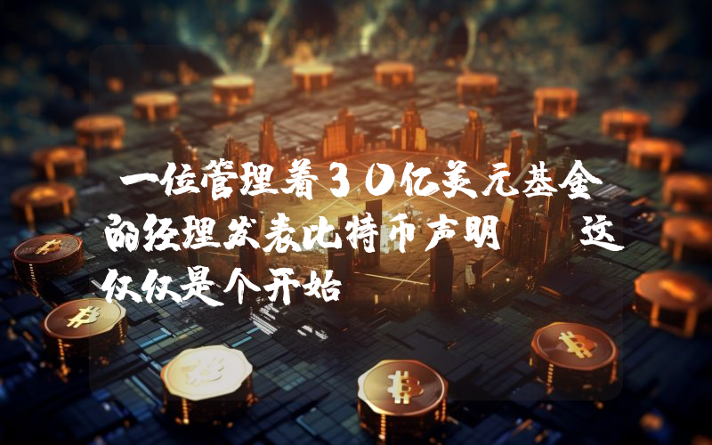 一位管理着30亿美元基金的经理发表比特币声明：“这仅仅是个开始！”