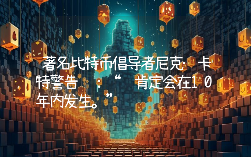 著名比特币倡导者尼克·卡特警告说：“这肯定会在10年内发生。”