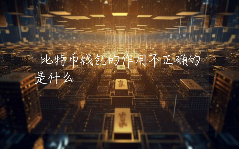 比特币钱包的作用不正确的是什么