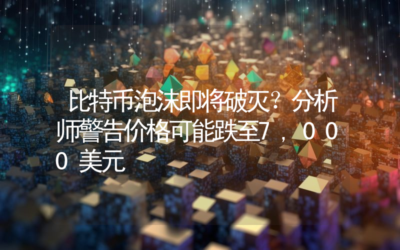 比特币泡沫即将破灭？分析师警告价格可能跌至7,000美元