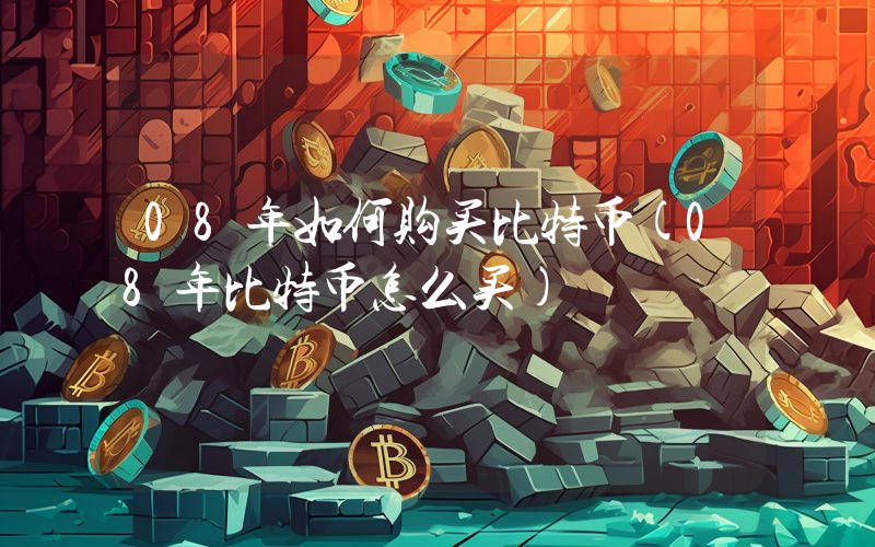 08年如何购买比特币(08年比特币怎么买)