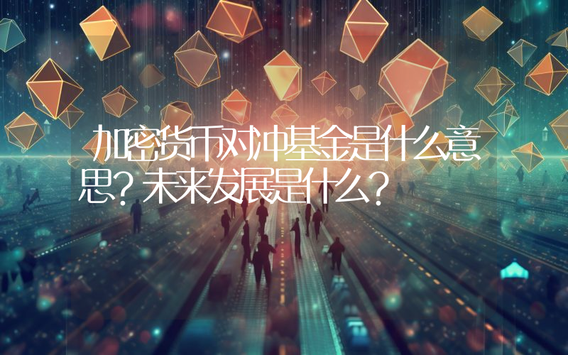 加密货币对冲基金是什么意思？未来发展是什么？