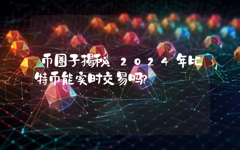 币圈子揭秘：2024年比特币能实时交易吗？