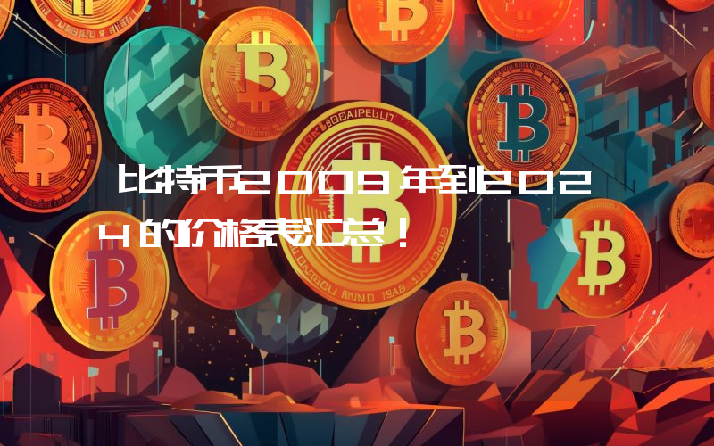 比特币2009年到2024的价格表汇总！