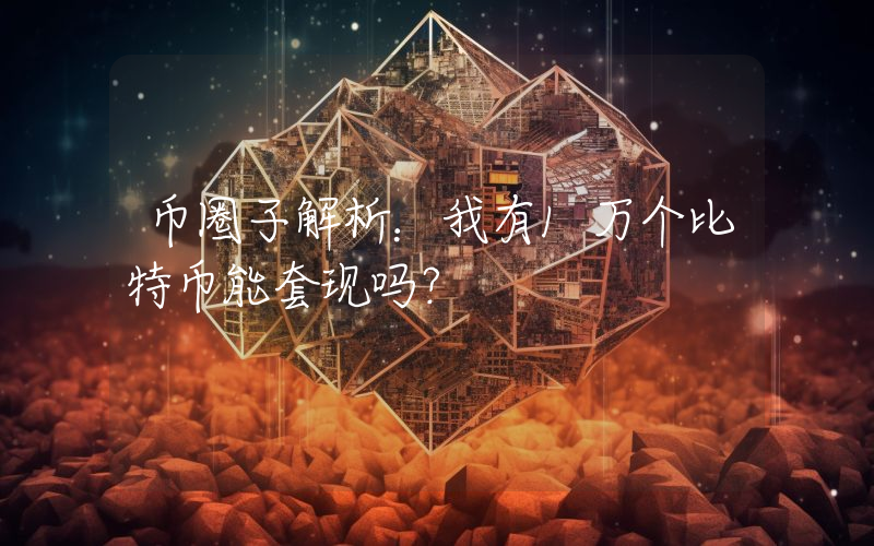 币圈子解析：我有1万个比特币能套现吗？