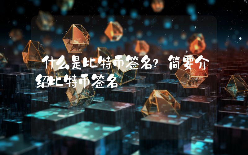 什么是比特币签名？简要介绍比特币签名