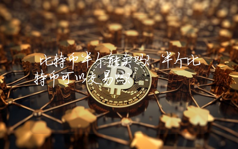 比特币半个能卖吗？半个比特币可以交易吗？