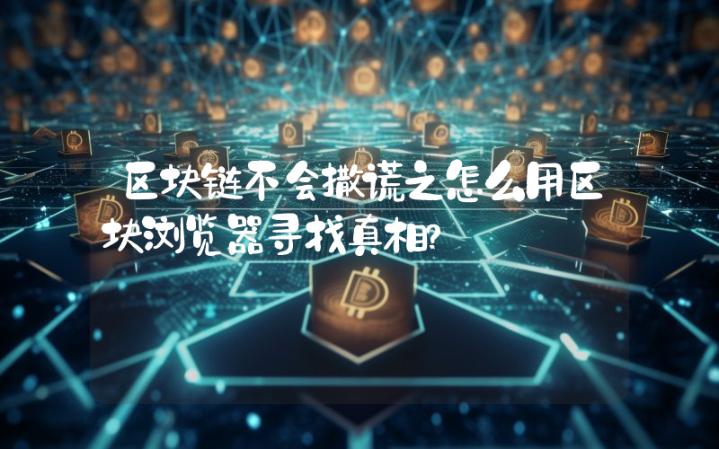 区块链不会撒谎之怎么用区块浏览器寻找真相？
