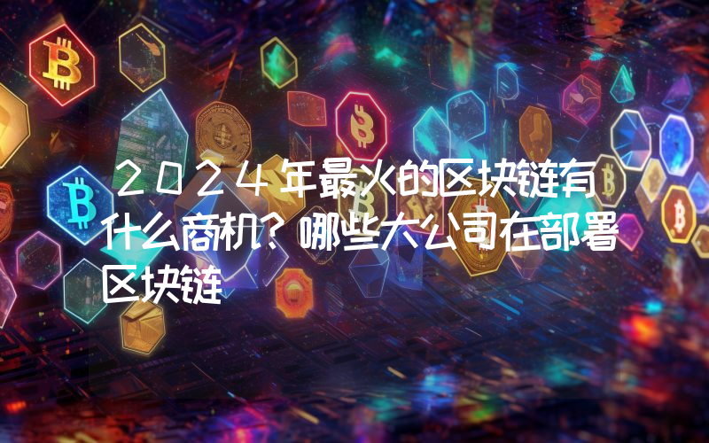 2024年最火的区块链有什么商机？哪些大公司在部署区块链