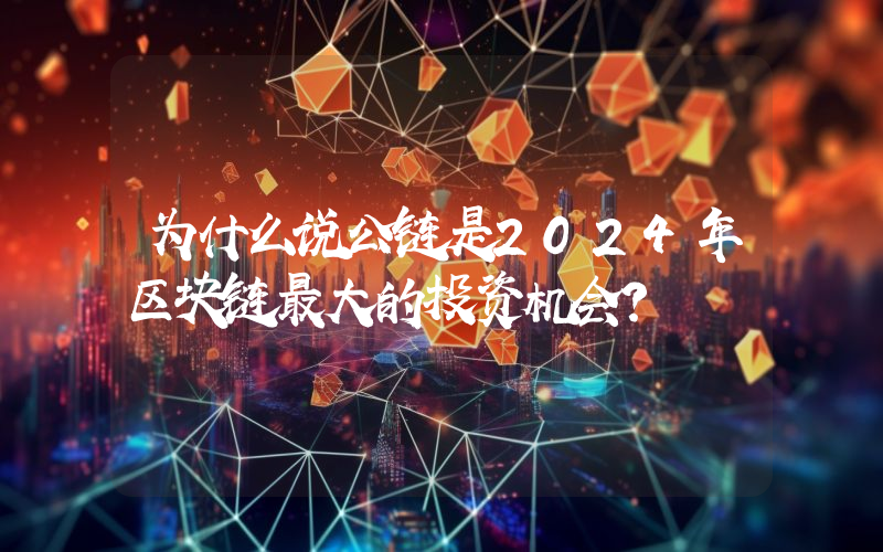 为什么说公链是2024年区块链最大的投资机会？