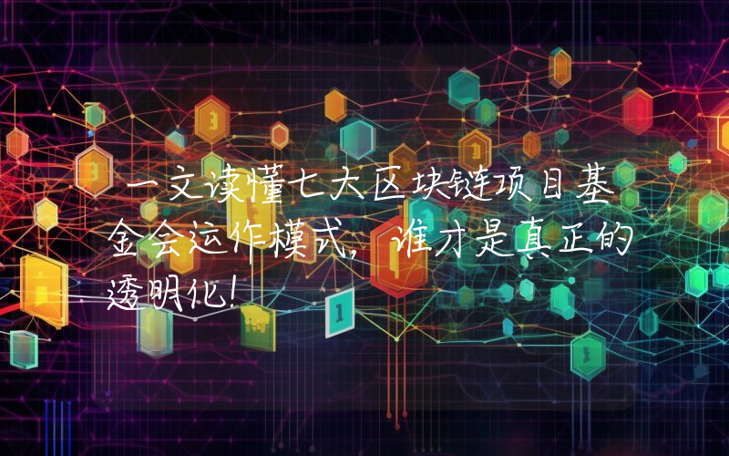 一文读懂七大区块链项目基金会运作模式，谁才是真正的透明化！