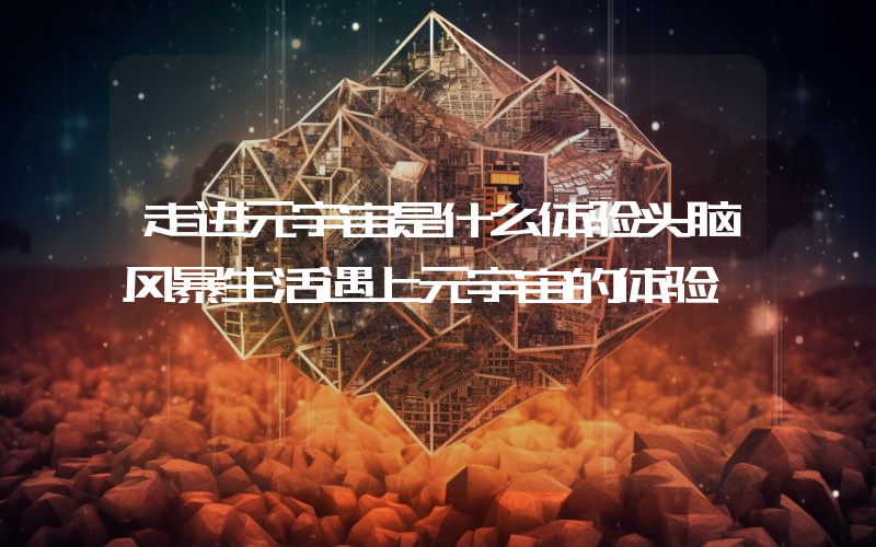 走进元宇宙是什么体验头脑风暴生活遇上元宇宙的体验