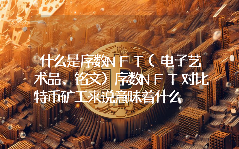 什么是序数NFT(电子艺术品、铭文)序数NFT对比特币矿工来说意味着什么