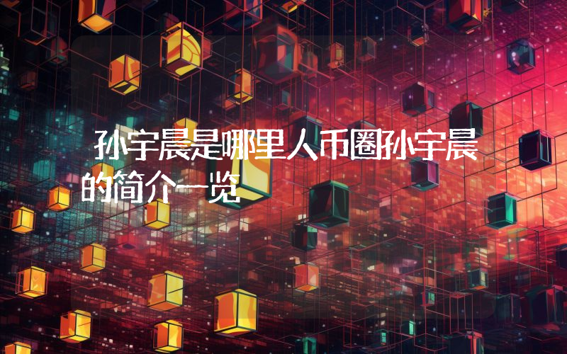 孙宇晨是哪里人币圈孙宇晨的简介一览