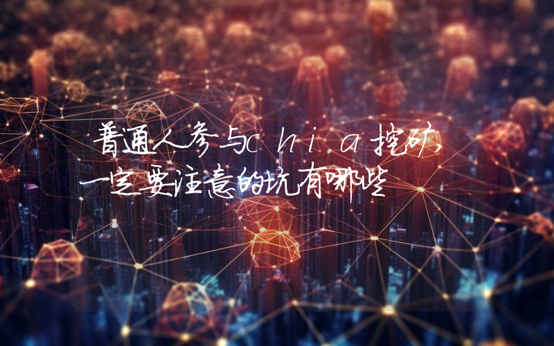 普通人参与chia挖矿,一定要注意的坑有哪些