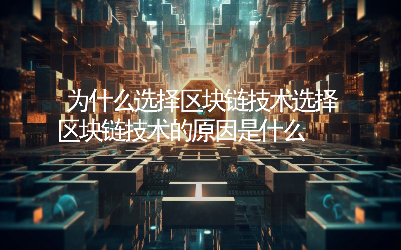 为什么选择区块链技术选择区块链技术的原因是什么