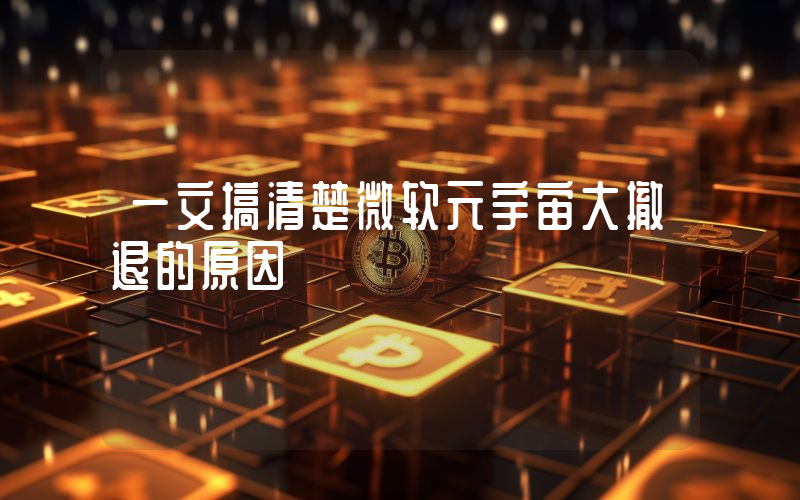 一文搞清楚微软元宇宙大撤退的原因