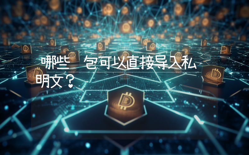 哪些钱包可以直接导入私钥明文？